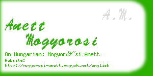 anett mogyorosi business card